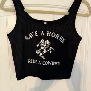 Black Graphic Tank Top